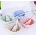 Kinderen Wheat Straw Bowls met lepel